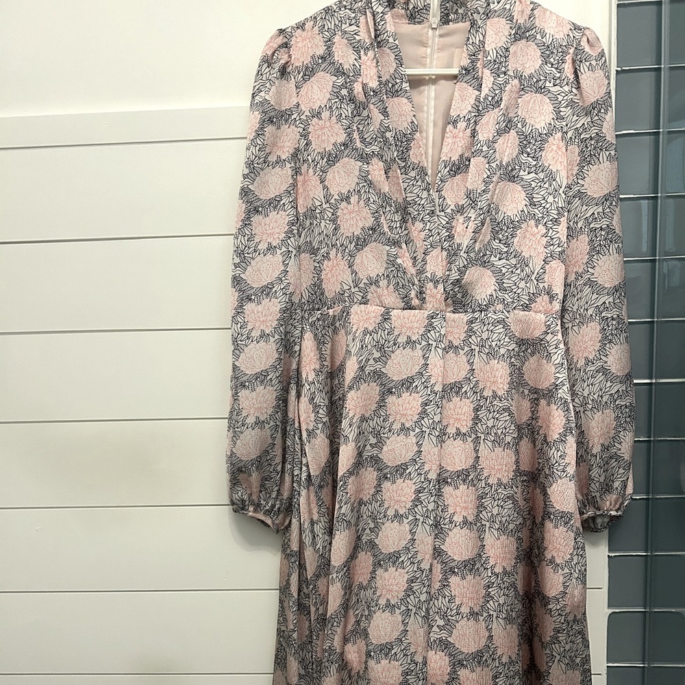 Floral Pink and Gray Women's Dress